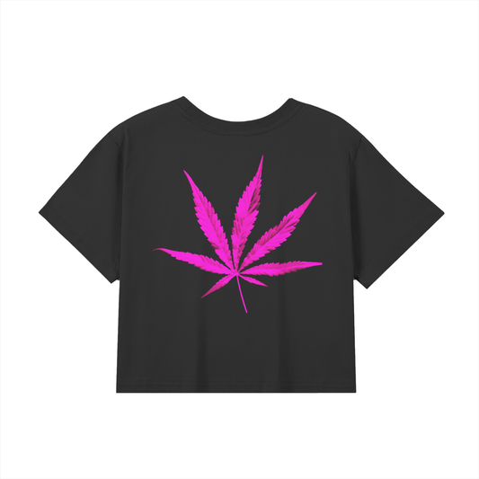 Woman’s Baby Tee InZaWeTrust Crop Top Black & Pink