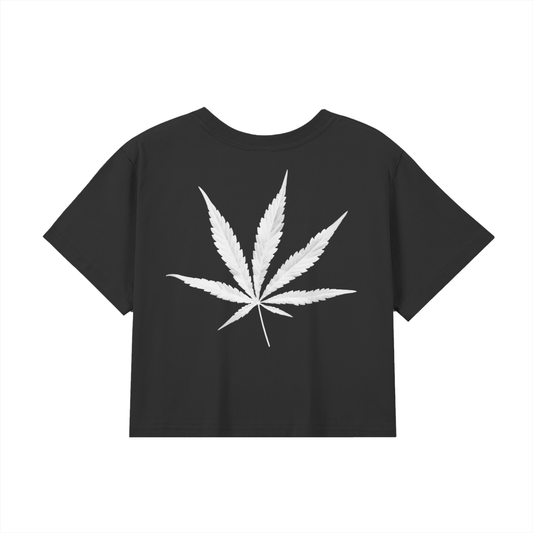 Woman’s Baby Tee InZaWeTrust Crop Top Black & White