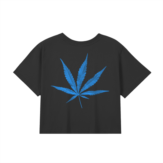 Woman’s Baby Tee InZaWeTrust Crop Top Black & Blue