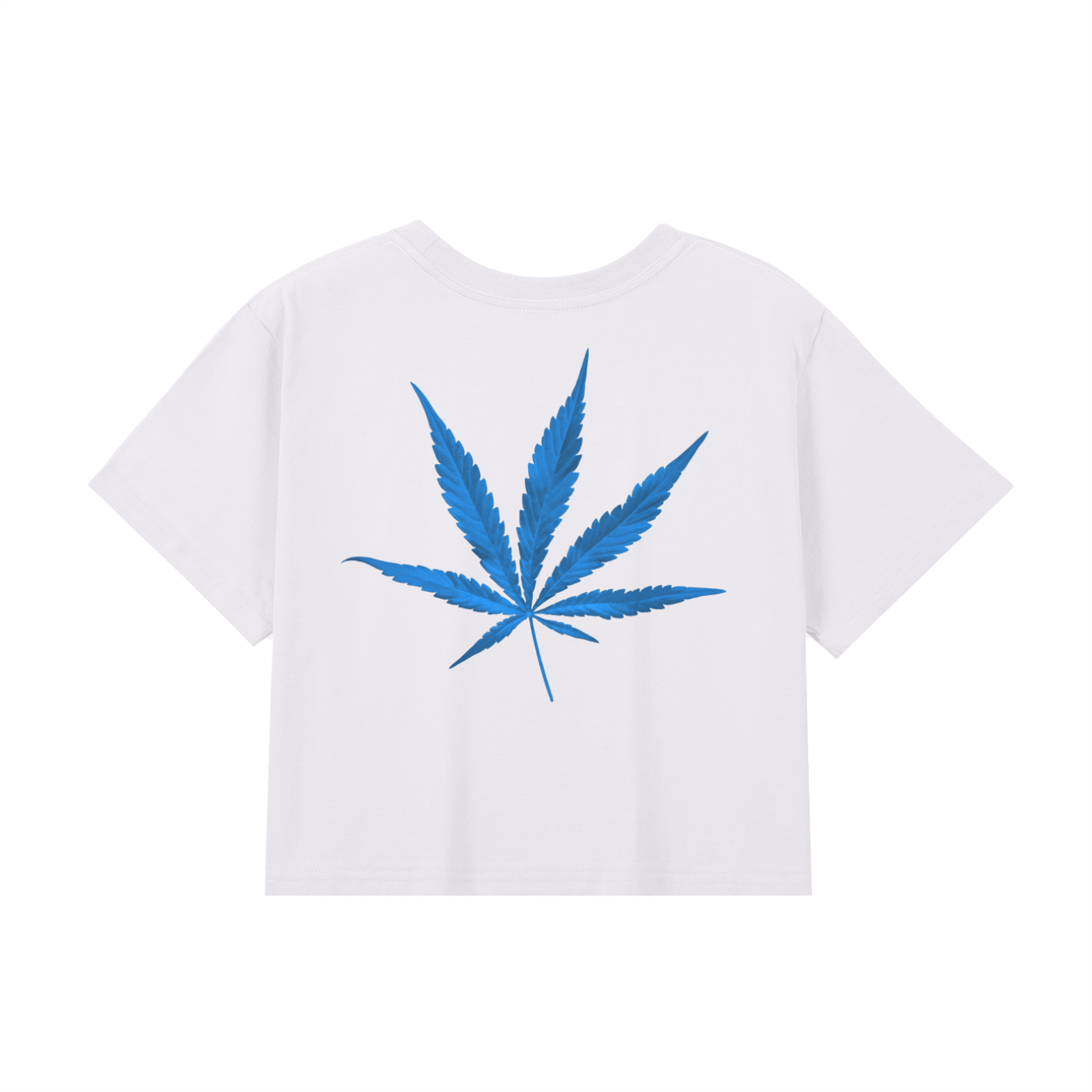 Woman’s Baby Tee InZaWeTrust Crop Top White & Blue