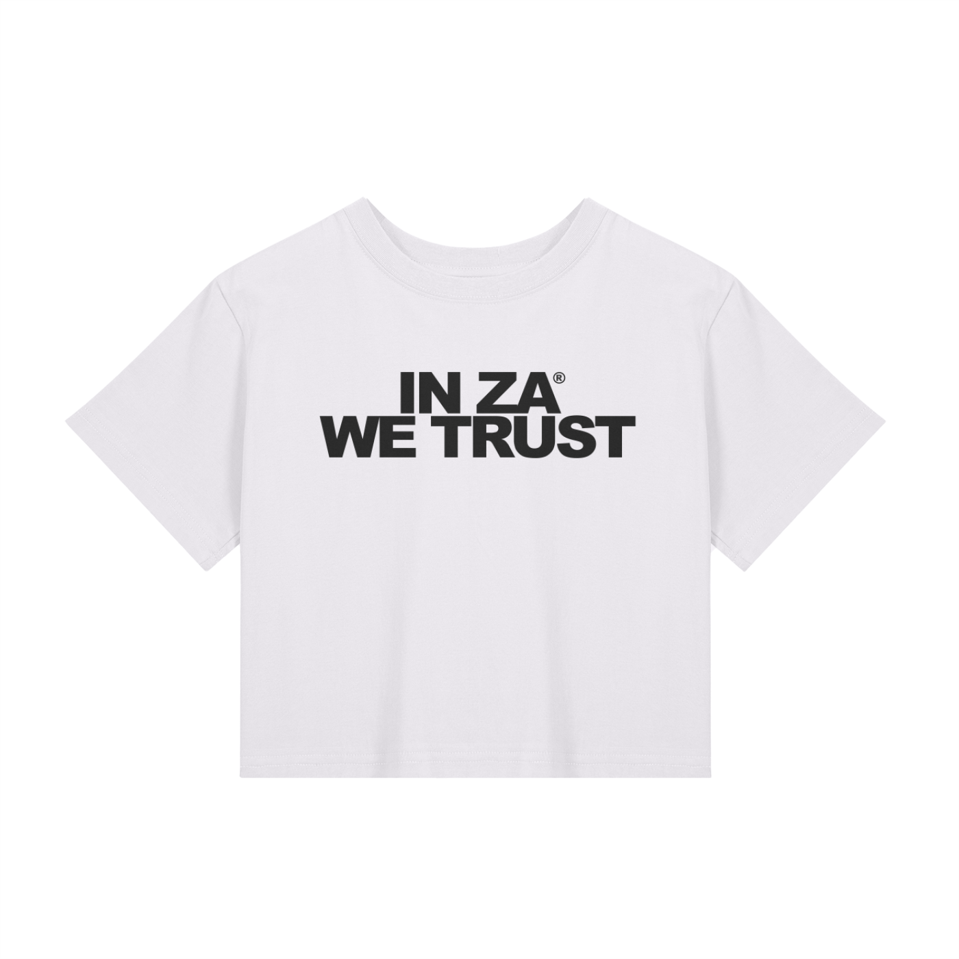 Woman’s Baby Tee InZaWeTrust Crop Top White & Black