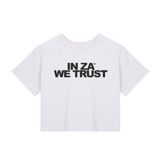 Woman’s Baby Tee InZaWeTrust Crop Top White & Black