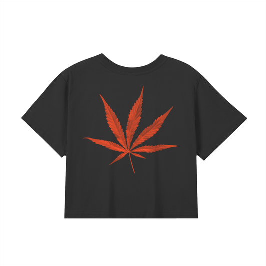 Woman’s Baby Tee InZaWeTrust Crop Top Black & Red