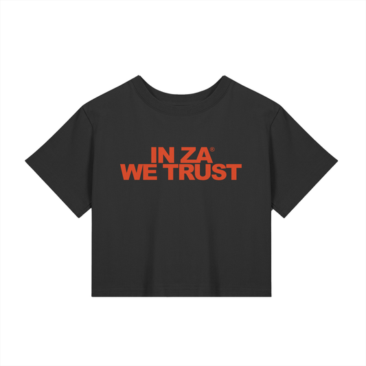 Woman’s Baby Tee InZaWeTrust Crop Top Black & Red