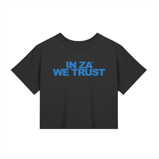 Woman’s Baby Tee InZaWeTrust Crop Top Black & Blue