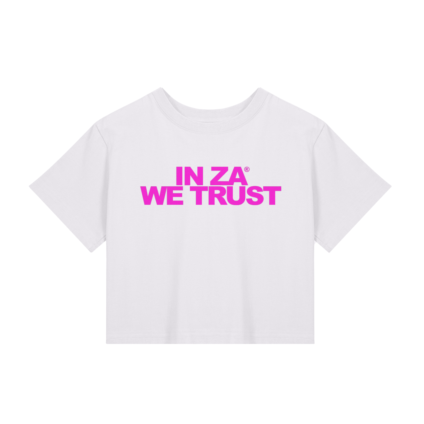 Woman’s Baby Tee InZaWeTrust Crop Top White & Pink