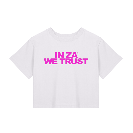 Woman’s Baby Tee InZaWeTrust Crop Top White & Pink