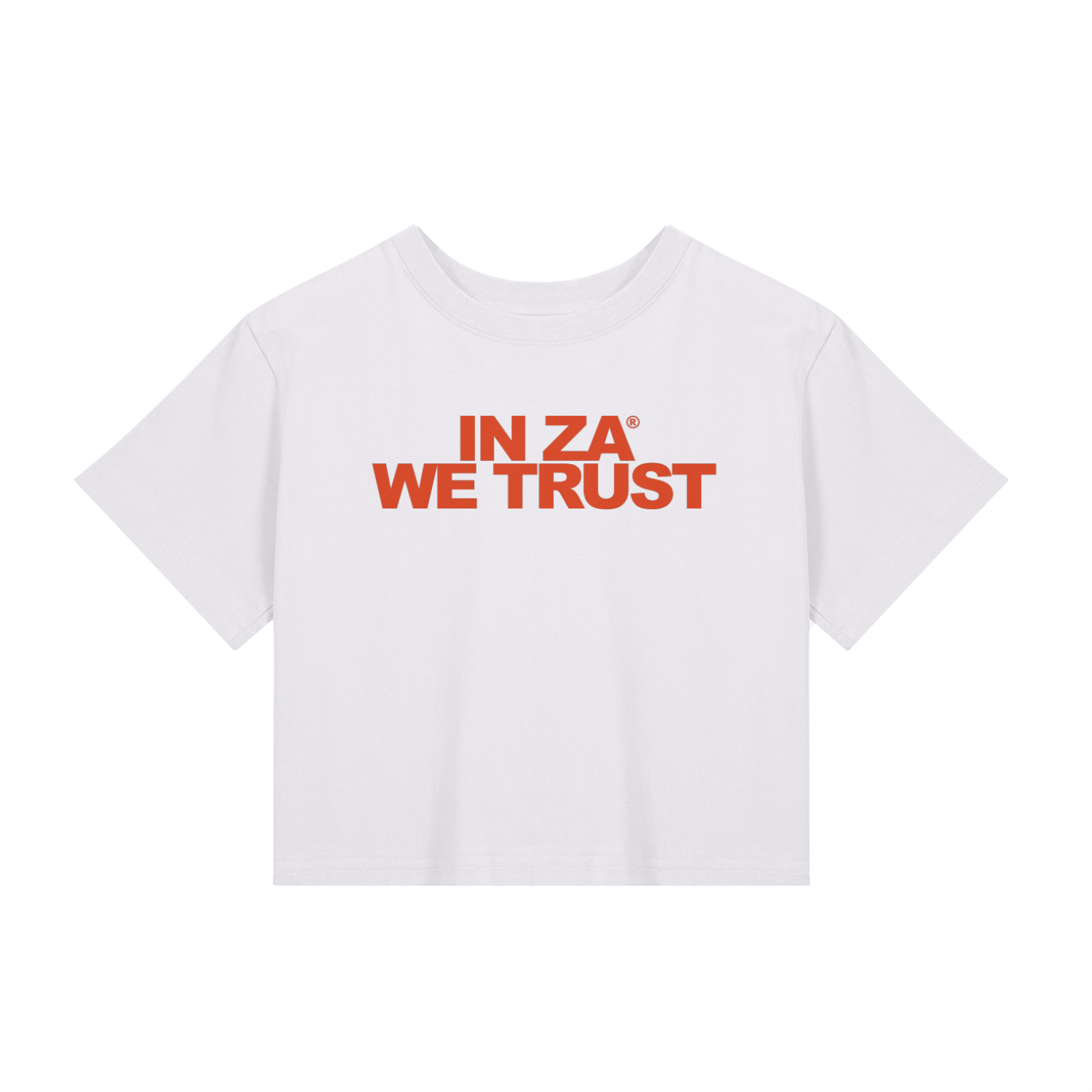 Woman’s Baby Tee InZaWeTrust Crop Top White & Red
