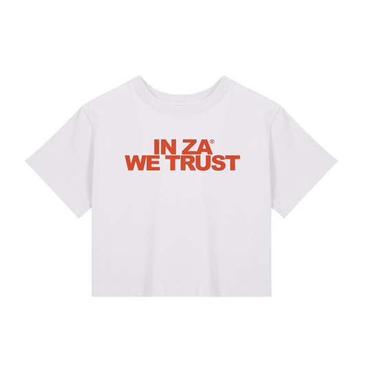 Woman’s Baby Tee InZaWeTrust Crop Top White & Red